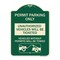 Signmission Permit Parking Unauthorized Vehicles Ticketed Vehicles w/o Permits W Alum, 24" x 18", G-1824-23310 A-DES-G-1824-23310 - alternate 1